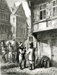 El carro de los muertos, grabado por Davenport, 1 de julio de 1835